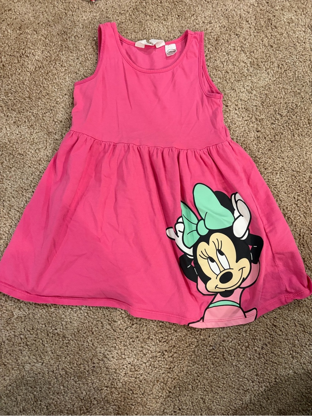 H&M Pink Tank Dress with Mint-Bow Minnie Graphic